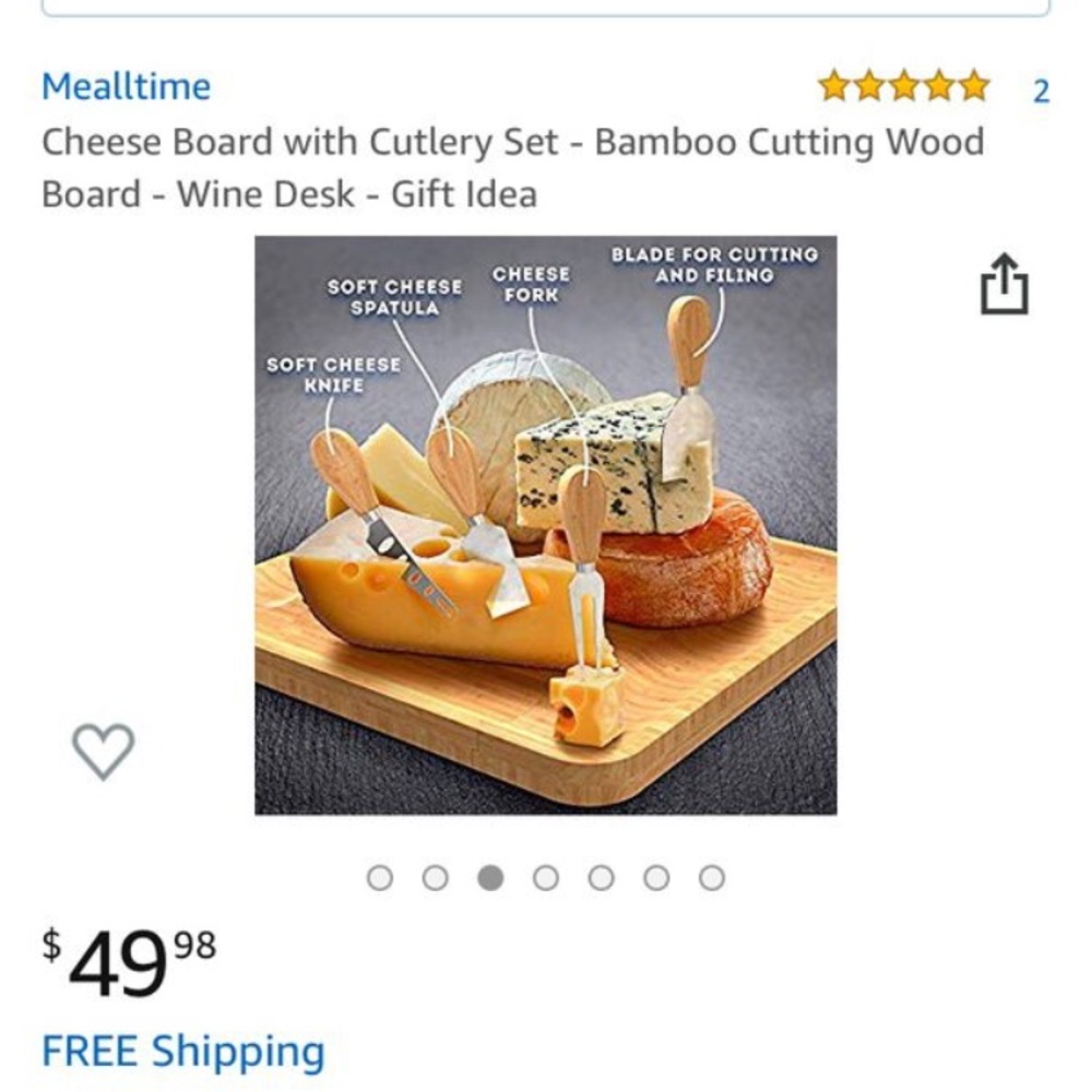 Cheese board with cutlery set